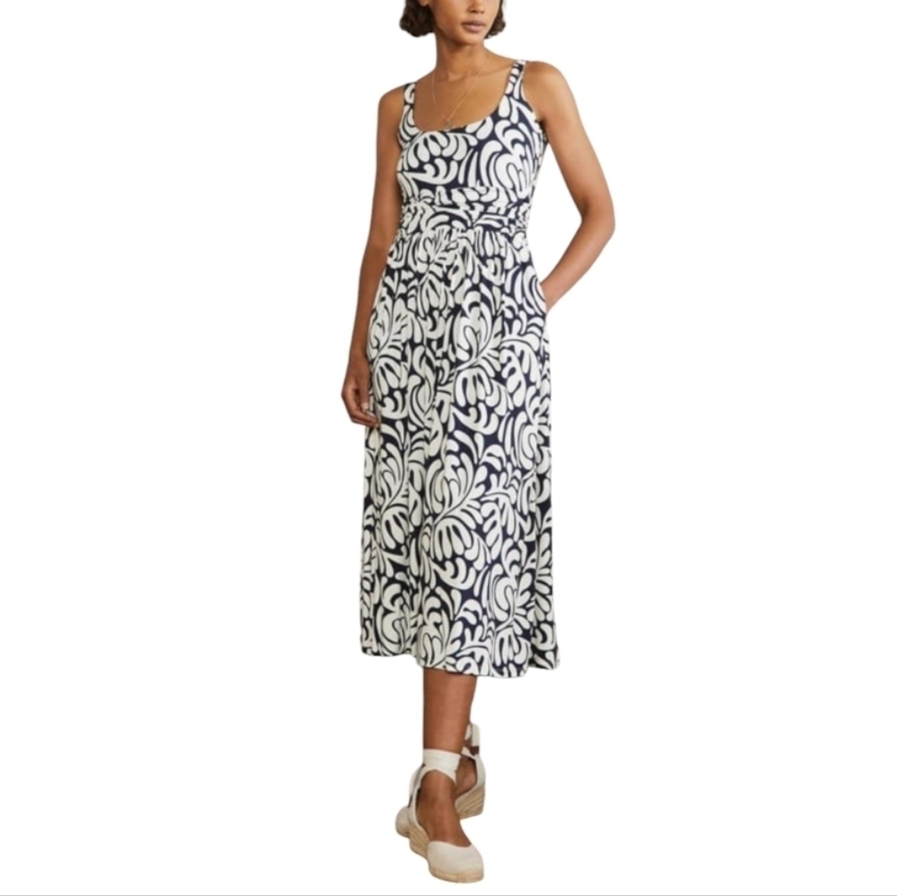 Boden Sleeveless Print Midi Dress‎ Size 8 Petite